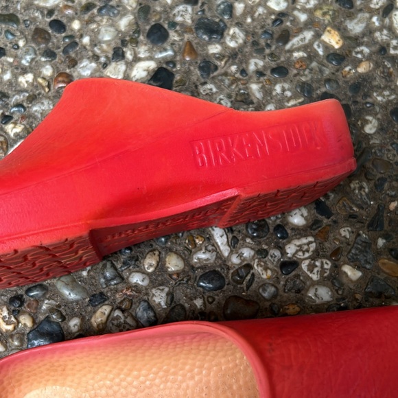 Birkenstock Red Rubber Clogs - Picture 8 of 11